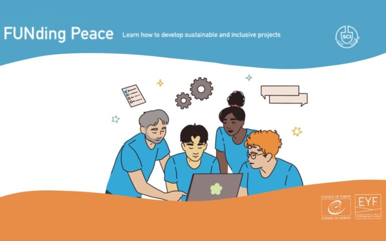 group of people thinking together, name of the course on top of the image