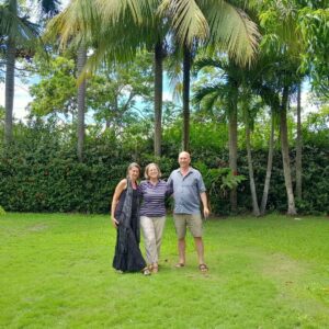 Alexandra, international president, with SCI USA branch coordinator Peter Stanton and Sara Shilling, LTV placement officer