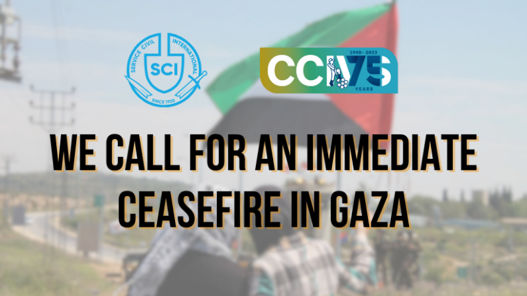 We call for an immediate ceasefire in Gaza
