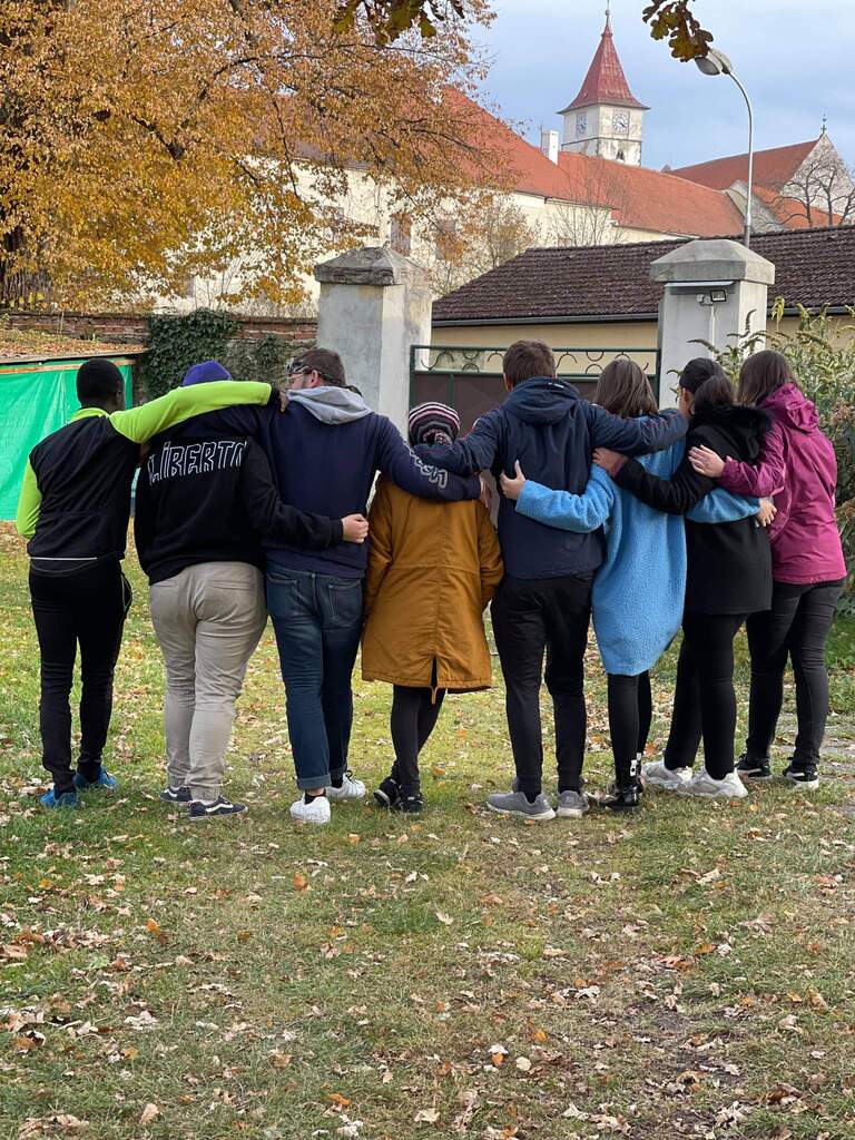 People huddling