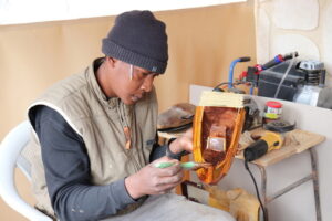 Person doing woodworking