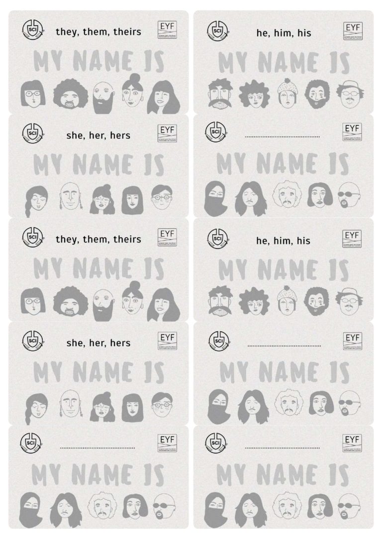 Gender-sensitive name tags